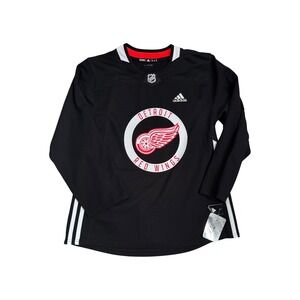 Adidas Detroit Red Wings NHL Hockey Practice Jersey Climalite Black Size 50 NWT